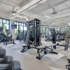 Large fitness center with free weights and cardio machines