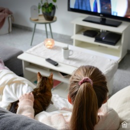 There's nothing better than coming home, turning on the TV, and hanging out with your furry best friend. What shows have you been binge-watching lately? 📺 Instagram post from @palominoparkresort on May 09, 2022 09:52:06am